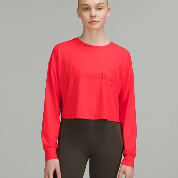 lululemon athletica Tops - Lululemon Muscle Love Long Sleeve Shirt *Motif - 12 Love Red